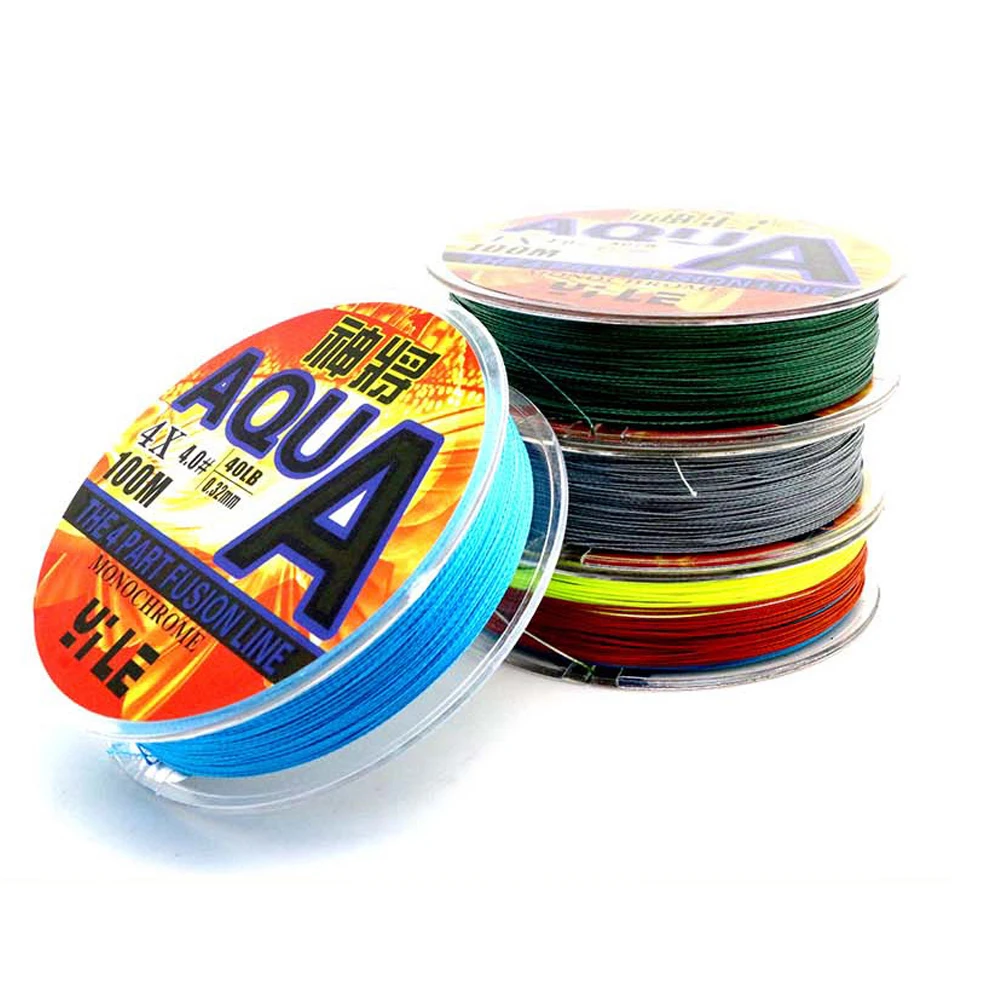 

Free Shipping 100M PE Fishing Line 4 Strands Braided Fishing Line 12-80LB Multifilament Fishing Line Smooth 10pcs, Green,blue,gray,yellow,multi