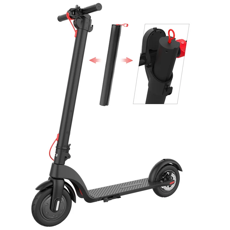 

350W 36V 10Ah 2022 spot sale of 10-inch folding adult X7 Electric Scooter, Black