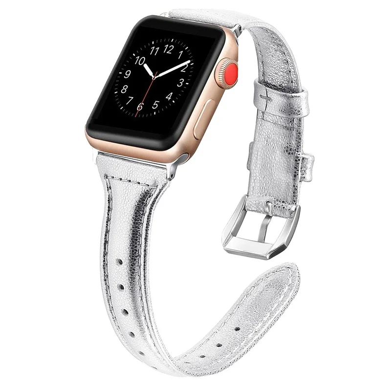 

Slim Leather Apple Watch Band For i Watch Series 4 5 6 SE, Optional