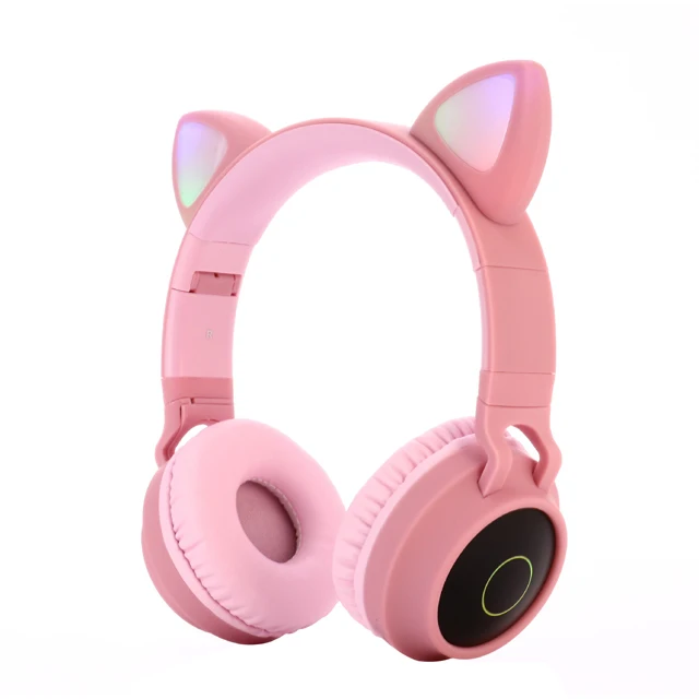 

Kawaii Cat Ear Headset Flashing Glowing headphone stereo with Blue tooth 5.0