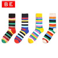 

BE Men Socks Colorful Stripes Cotton Happy Socks