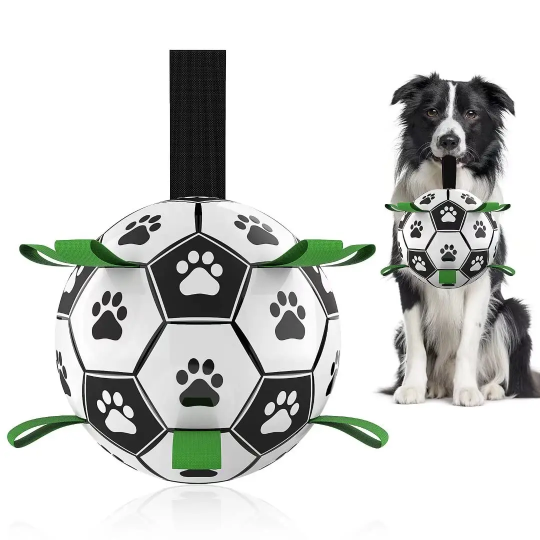 

Interactive Dog Football Toy Soccer Ball Inflated Training Toy for Dogs Outdoor Border Collie Balls For Large Dogs Pet Supplies