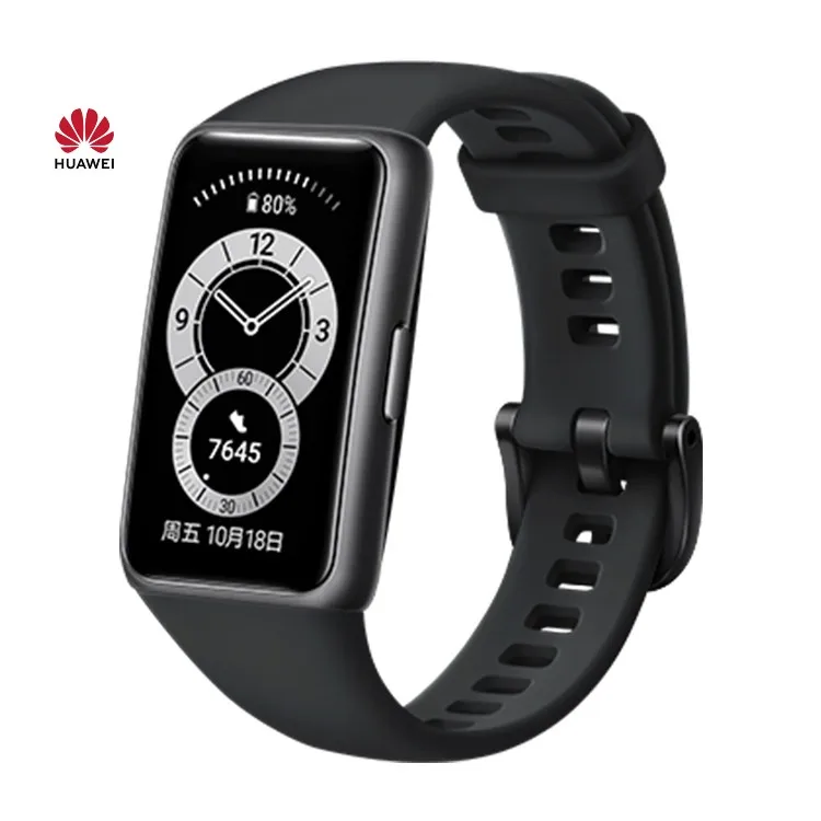 

Good feedback huawei watch fit smart watch Stainless Steel Frame with Fluorine Rubber Waterproof sport watch Elegant Version