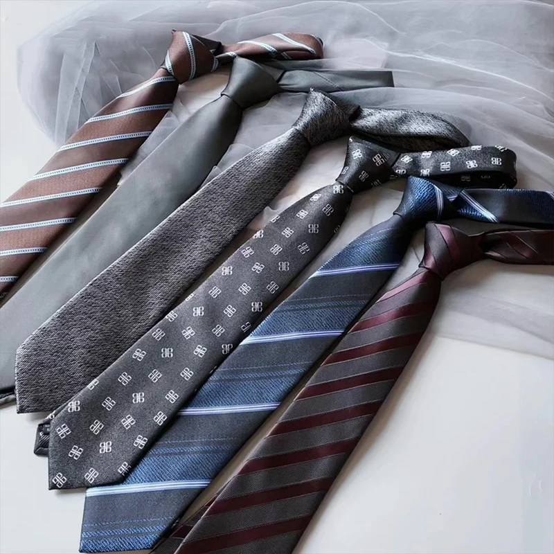 High Quality Business Striped Necktie 8CM Men's Professional Tie Accessories for Banquets