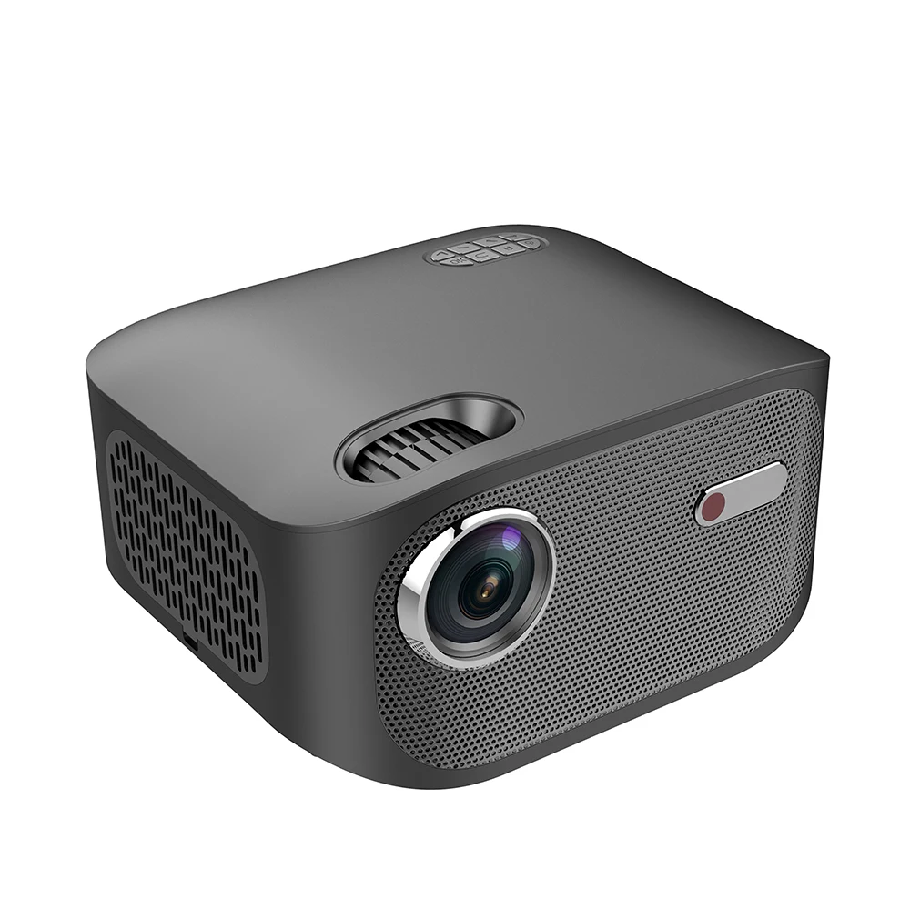 

VEEMI Metal Material Built-In Speakers 1080p Full HD Home Projector with Physical Button and Remote control