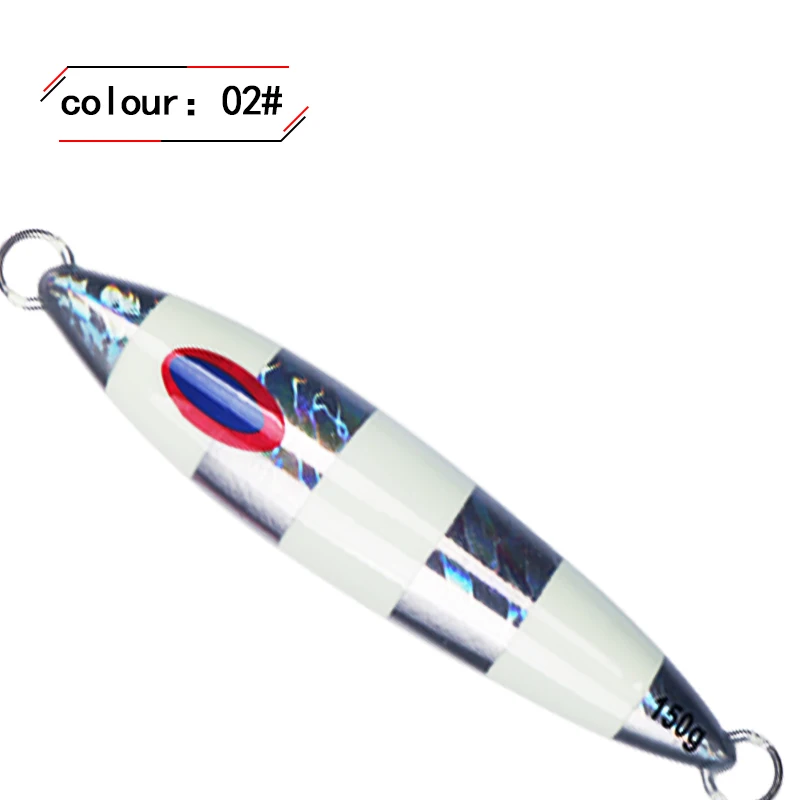 

100g10cm/120g10.55cm/150g11cm deep drop jigging lures luminous light jigs lures, 4colors