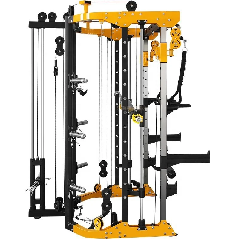 

Factory commercial fitness equipment multi gym Functional Trainer Smiths Machine Squat Rack machine, Customized