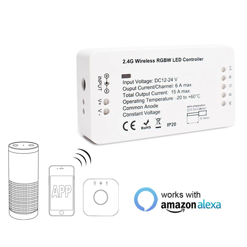 Google home Alexa smart hub compatible home zigbee wifi rgbw rgb led controller and led dimmer