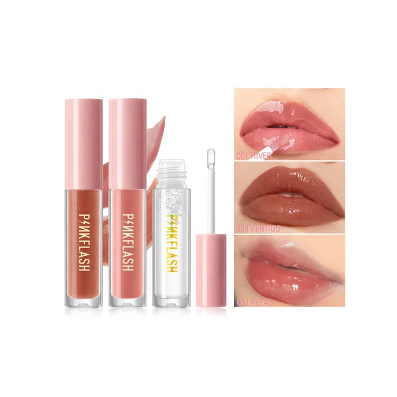 

11 Colors Highlight Pearlescent Lip Glaze Moisturizing Non Sticky Long Lasting Color Lock Lip Gloss Plumping Lipstick, As shown