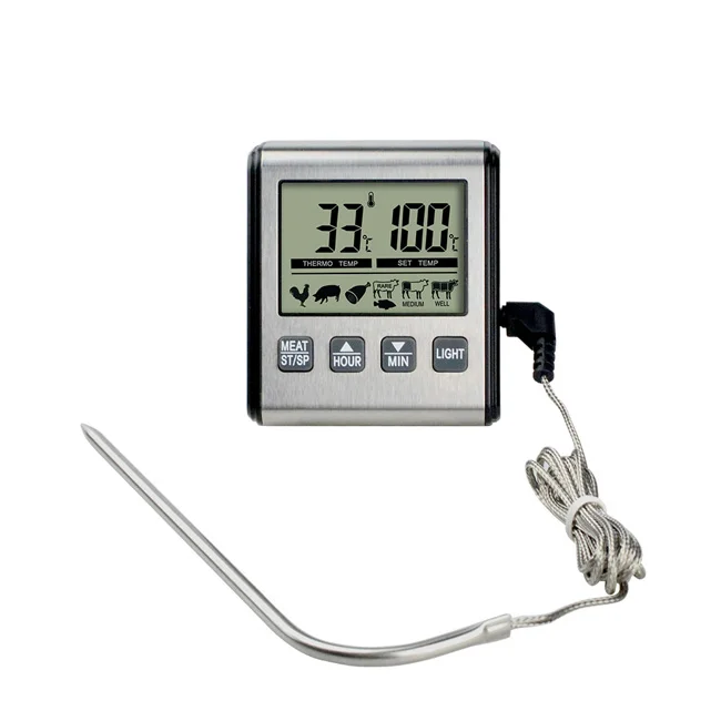 

Dropshipping Portable Magnetic BBQ Cooking Kitchen Manual Digital Oven Timer Meat Food Thermometer