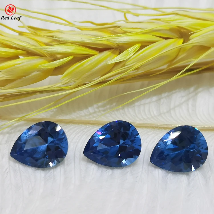 loose aquamarine blue 119# spinel pear cut gemstones wholesale