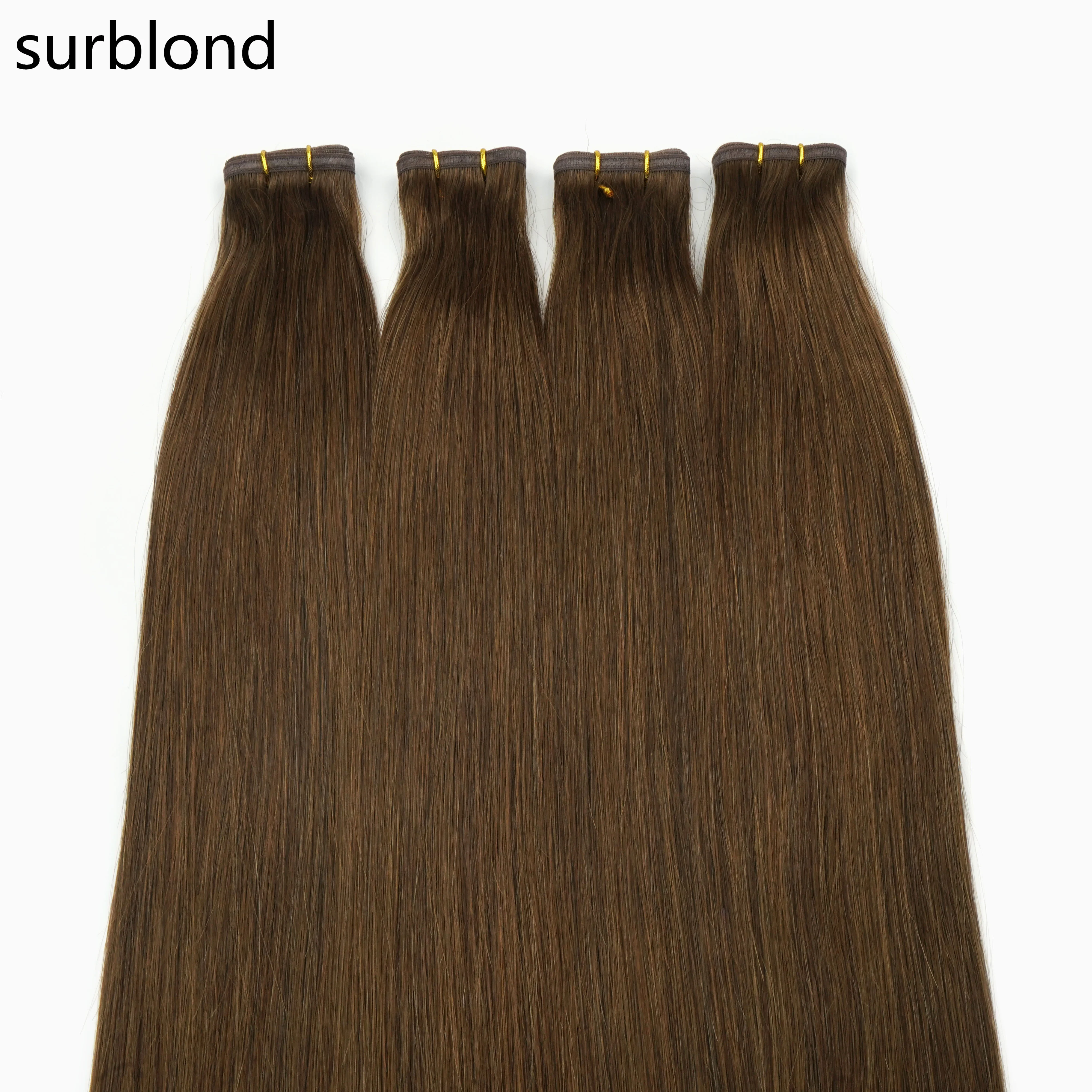 

Wholesale Top Grade Double Drawn Flat Hair Weft Remy cuticle retained100% human hair