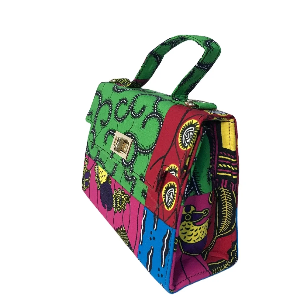 

Amazon hot selling luxury african handbags for ladies wax printing bags fashionable women accessories, As picture
