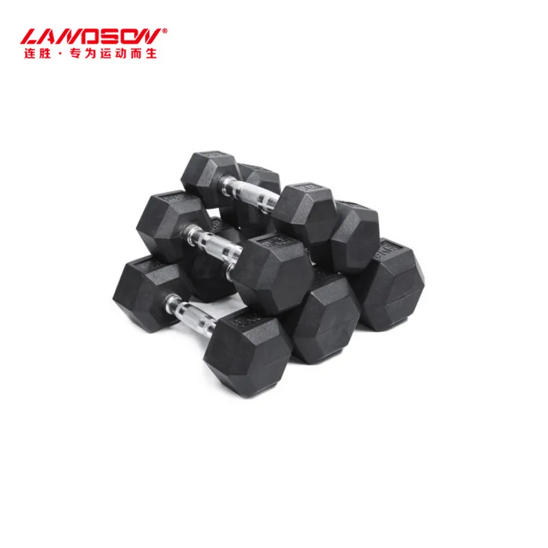 

OEM Pesas Rusa Cromadas Gimnasio 10kg 30kg 50kg Weights Gym Weights Rubber Coated Cast Steel Black Hex Dumbbell Set, Black or optional