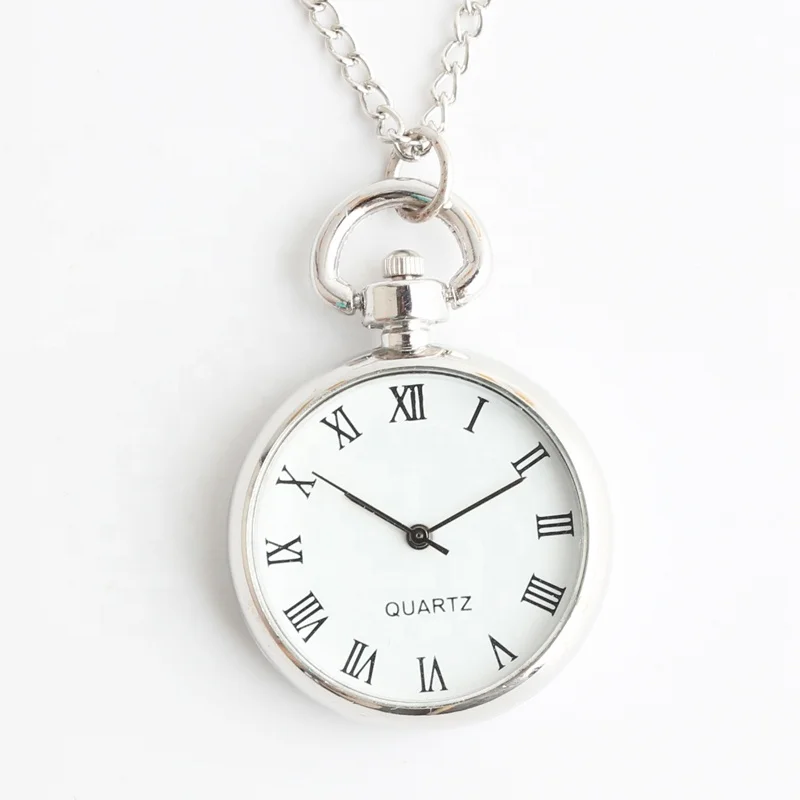 

China Quartz Movement Silver pocket watch without cover cheaper price