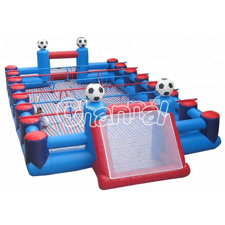 

Commercial soccer field Outdoor adults inflatable human table football,0.55mm PVC material inflatable human foosball for sale, Customized