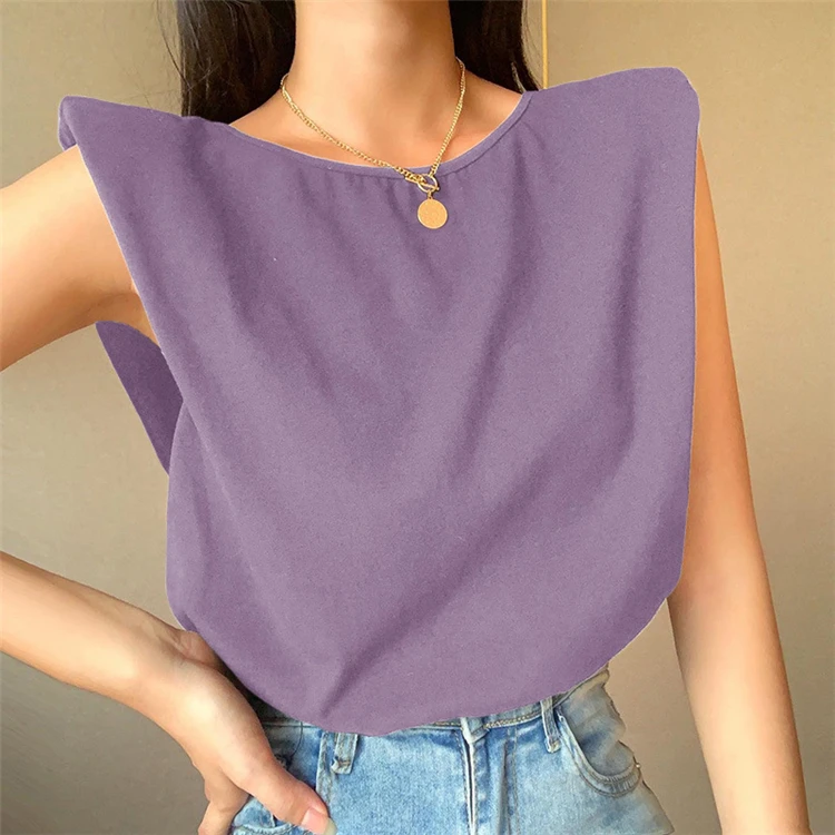 

DUODUOCOLOR Solid color backless loose womens clothes women casual cloths woman clothes 2021 trending tops D97483