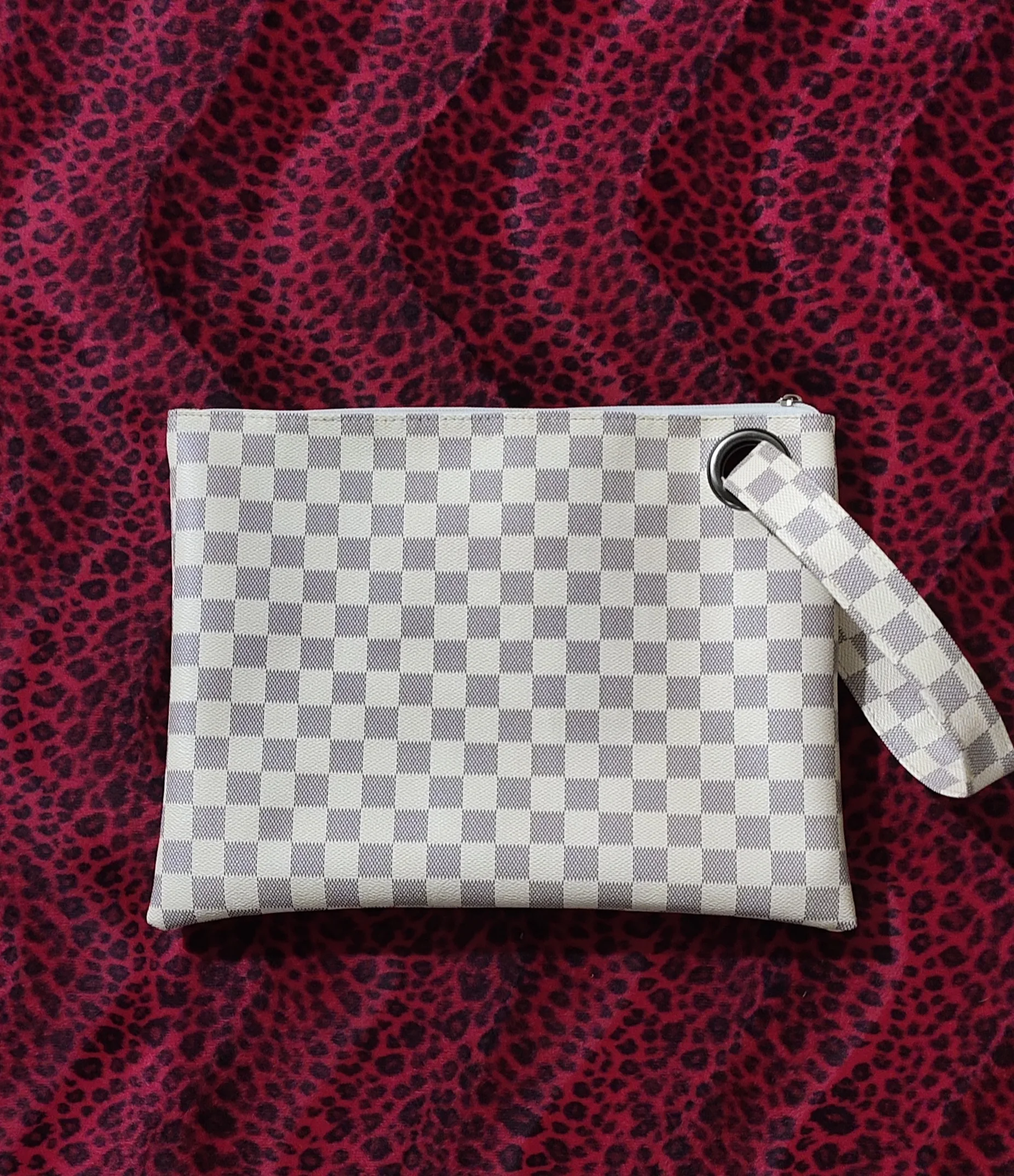 

Free Sample New OEM Ladies Fashion White & Coffee Plaid Handbag