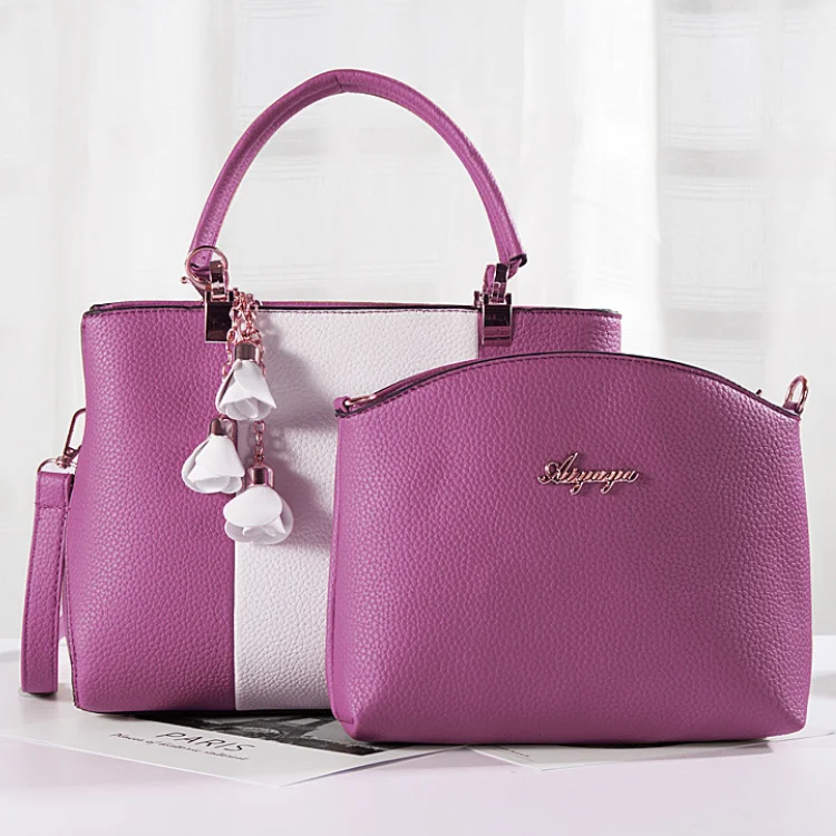 

005 Wholesale price new fashion flower bag color matching women bag handbag, Red, black....