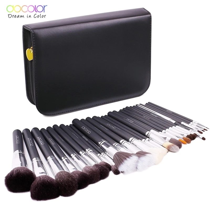 

wholesale high quality Docolor goat hair 29pcs makeup brush set