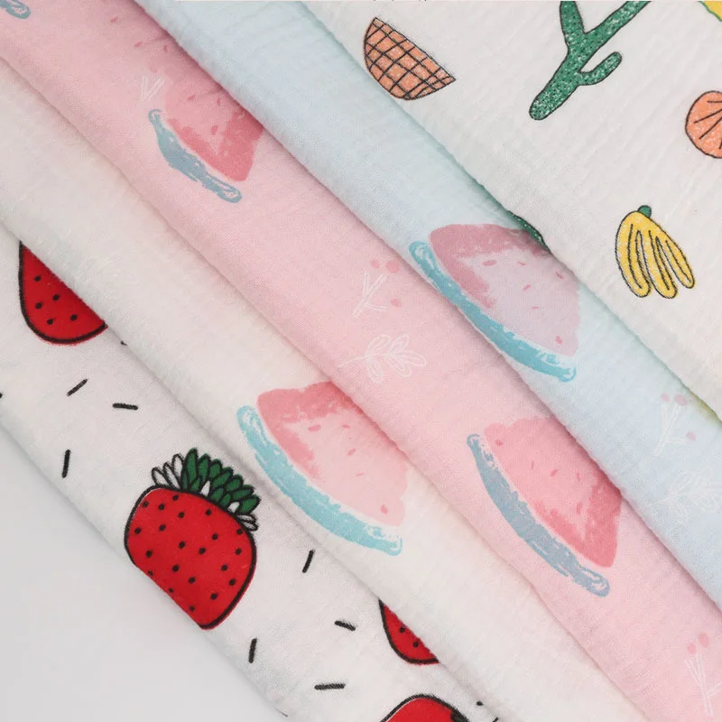 New Design Printed Woven 40s Double Cotton Gauze Fabric Wholesale Buy