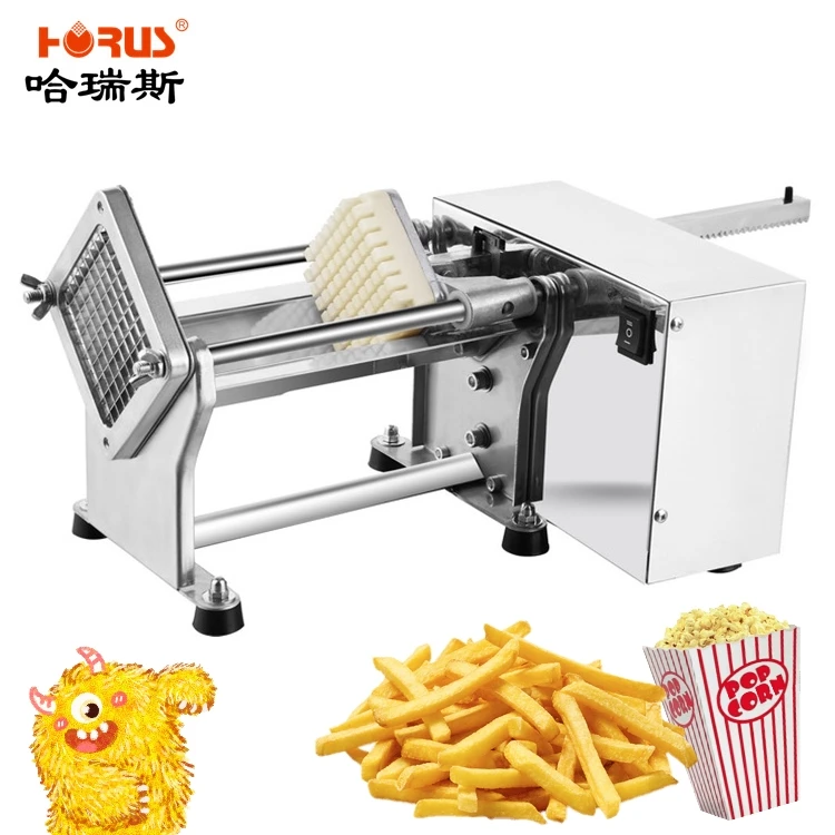 

2020 Electric Stainless Steel French Fries Shredder Machine Multifunctional Vegetable Fruit Dicer Cutter Slicer With Blades, Silver