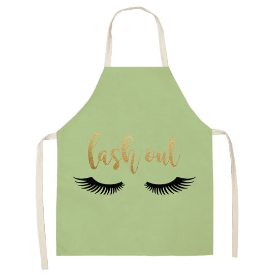 

custom logo eyelash apron beauty salon cotton apron reusable for eyelash extension, Multiple choice