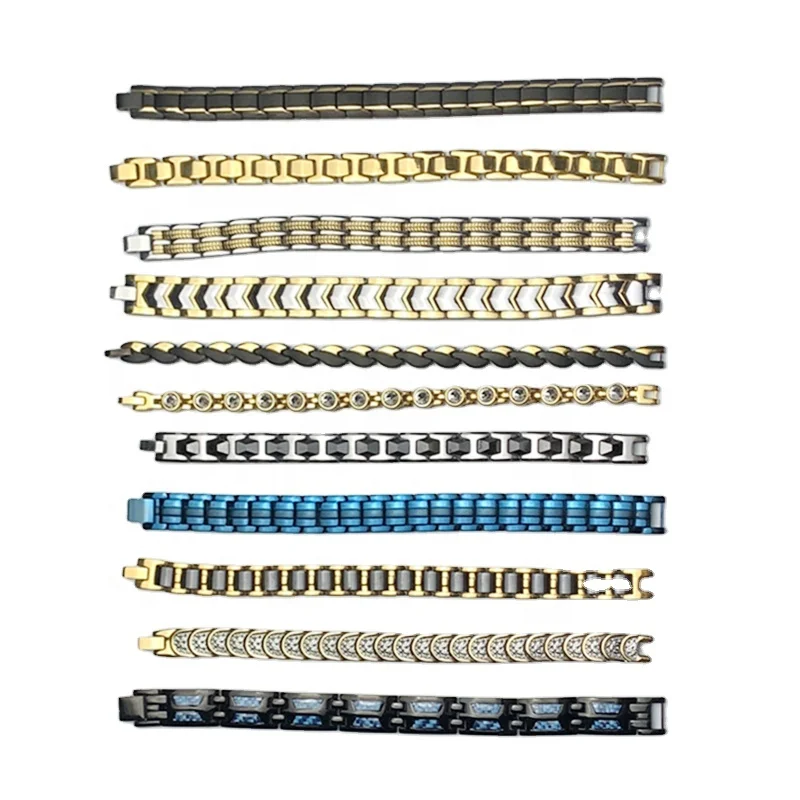 

Charms gold jewelry 4 in 1 Bio Magnetic Energy Bracelet EMF protection couple magnet bracelet feng shui bracelet, Gold/silver/black