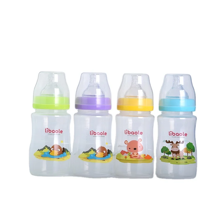 

Self Baby Feeding Bottle Factory Direct Sales Competitive Price 240ml BPA Free Silicon Print Wide Mouth 1-2 Years