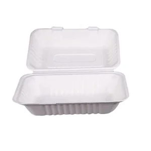 sugar cane bagasse clamshell for lock biodegradable food container