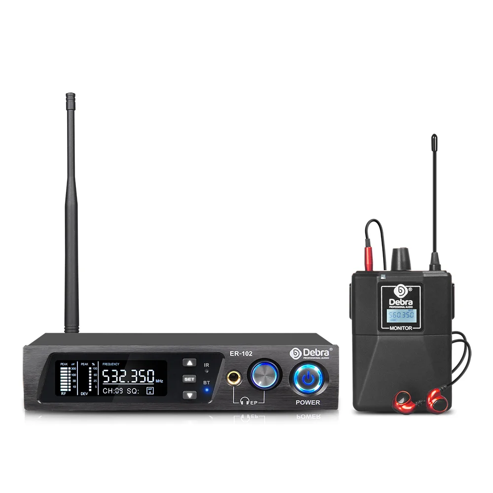 

ER-102 UHF Wireless in Ear Monitor System with Monitoring Type for Stage