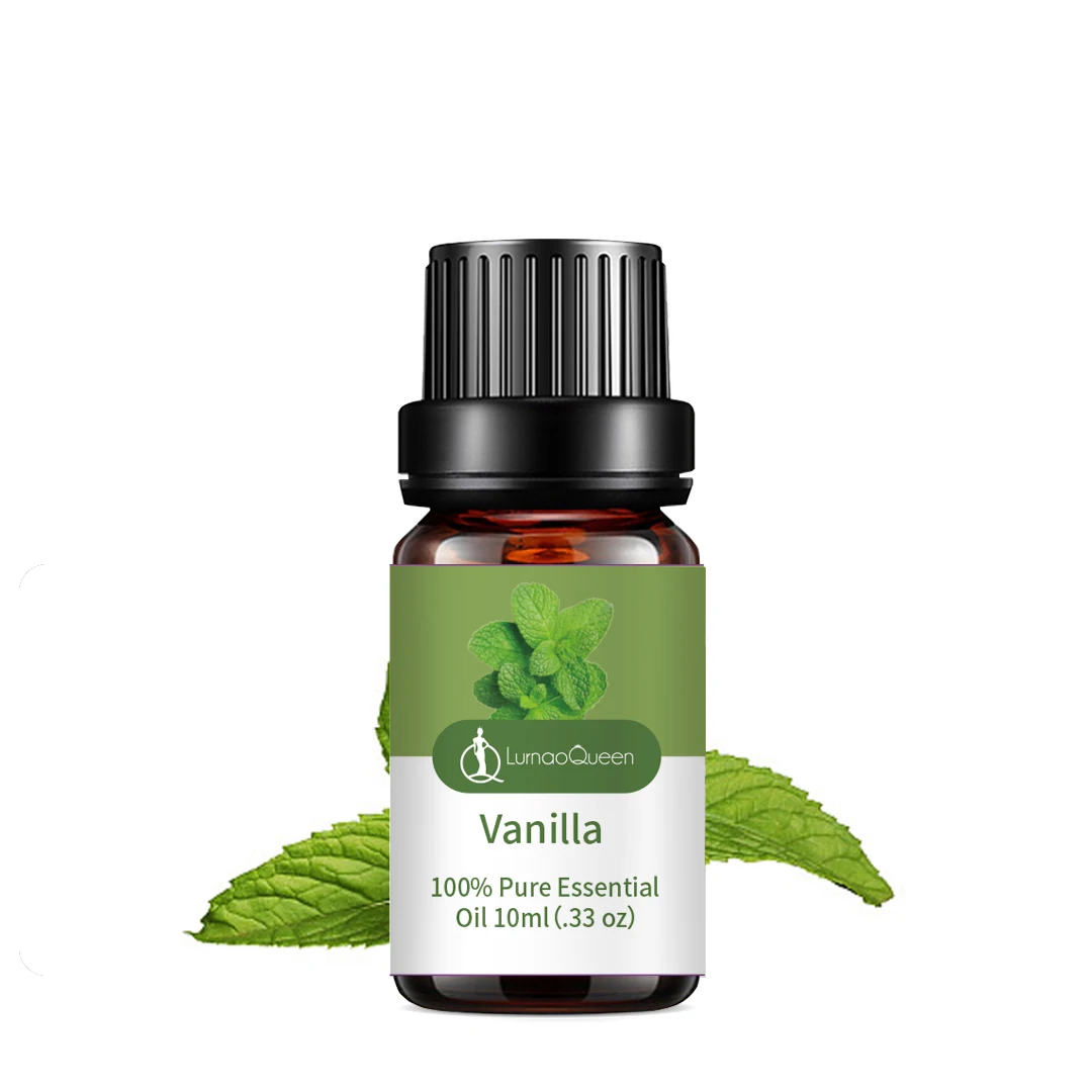 

10ml MSDS Vanilla Essential Oil Pure 100% Essential Vanilla Oil Treat Skin Inflammation Calm Tension for Diffuser Bath
