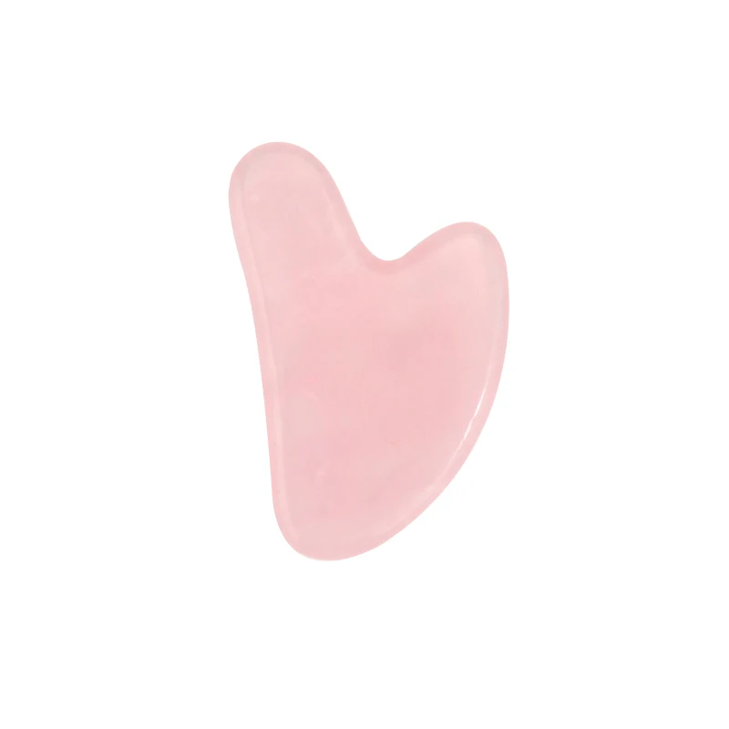 

Wholesale various shapes natural Rose Quartz jade pink Gua Sha massager, Pink rose quartz