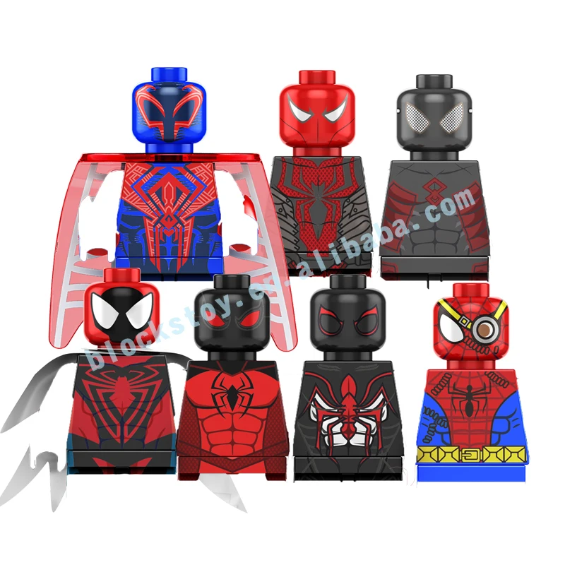 

KF6188 Super Heroes Spider Punk Mini Assembled Action Figures Man Figures Building Blocks Kids Gift Toys