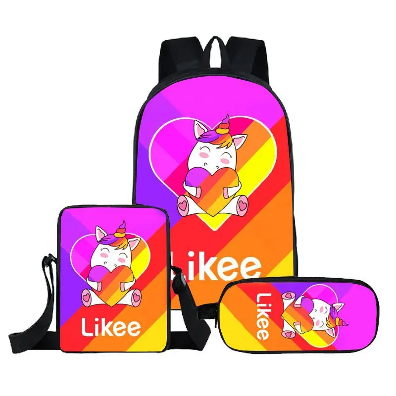 

Student School Backpack Set Likee Desgin Custom Print School Book Bags For Children
