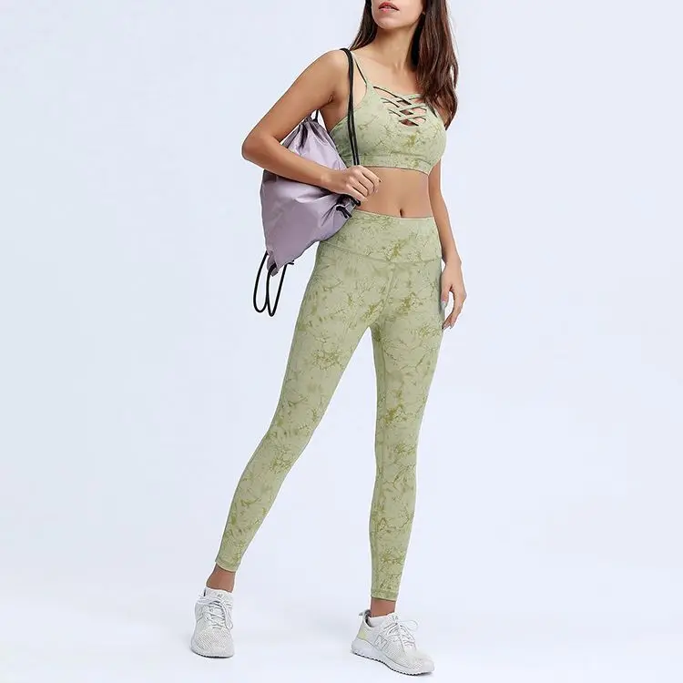 

Women's Workout Sets 2 Pieces Suits High Waisted Yoga Leggings with Stretch Sports Bra Gym Clothes