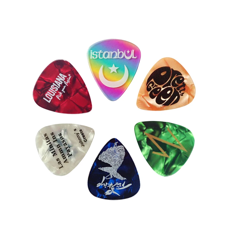 

Best High Quality Custom Celluloid Guitar Picks, Colorful