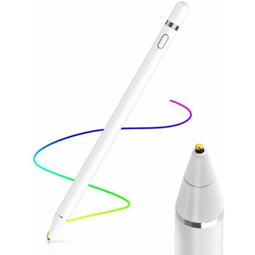 

Rechargeable Capacitive S pen 2 In 1 Active Touch Screen Stylus Pen active stylus pen, Black/white