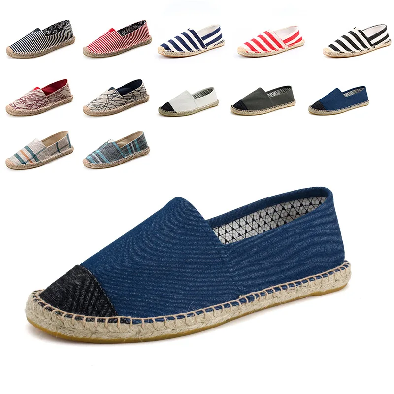 

Low Price Wholesale Custom Cotton Canvas Espadrilles Shoes Mens