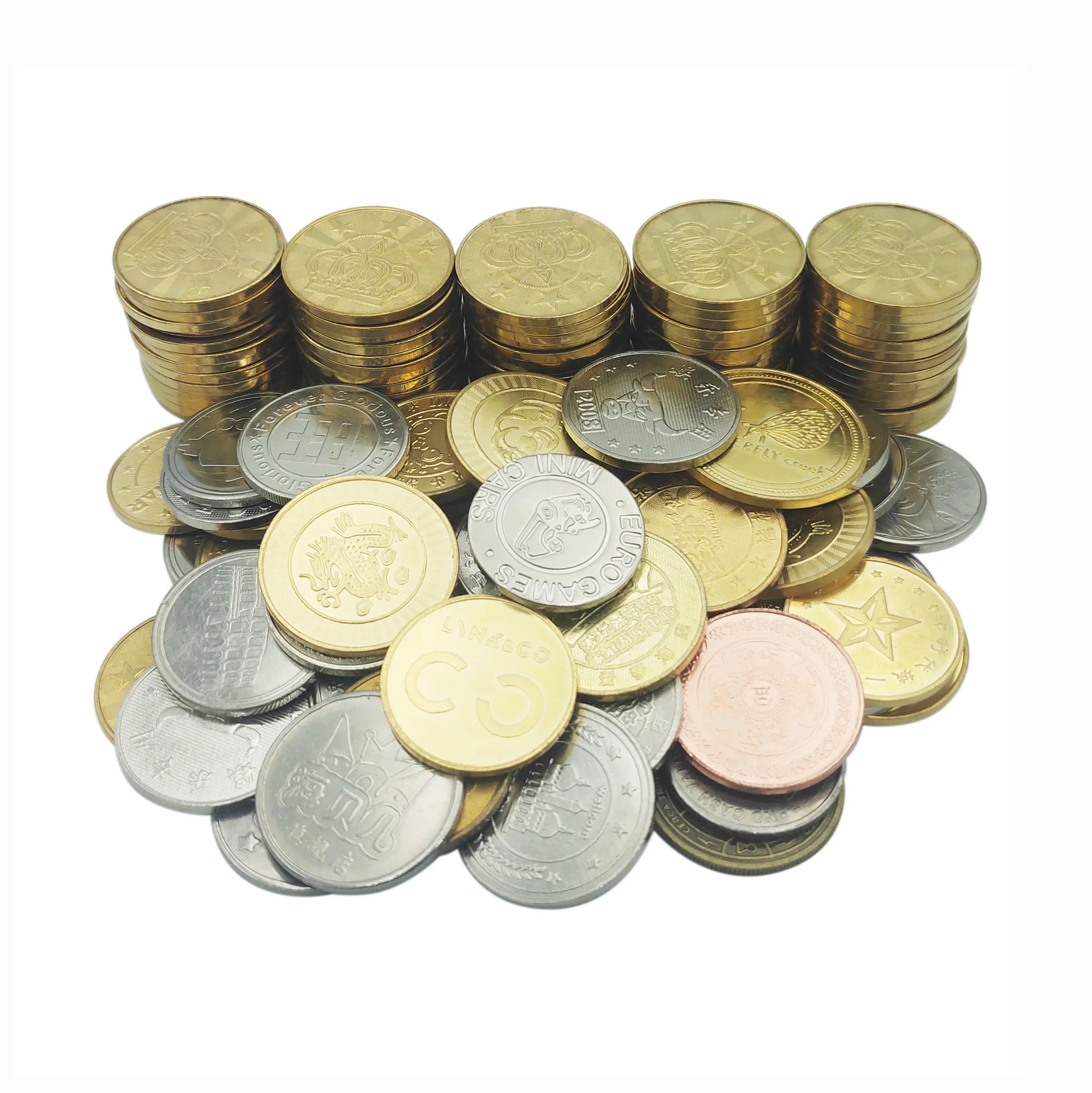 

Wholesale customized laundry amusement custom arcade game token coin metal game coins for coin operated vending machine token, Silver, gold or other colors
