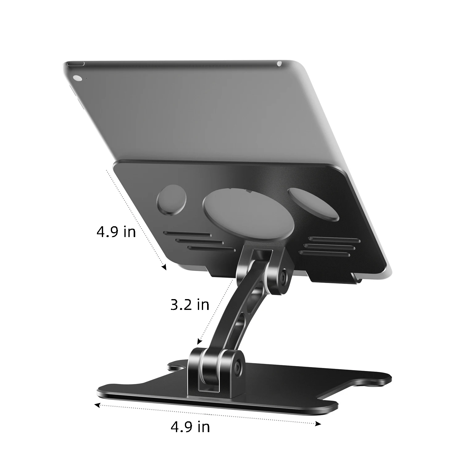 

360 Soporte De Para Celular Y Tablet Desk Adjustable Smart Mobile Phone Tablet Holder Stand Desktop Metal Custom for Smart Phone, Silver& black