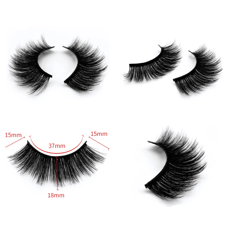 

3D Magnetic Eyelash Set Natural Full Eye Magnet Eyelashes Ultra-thin Reusable and Handmade False Fake Lashes 5 Magnet Eyelashes