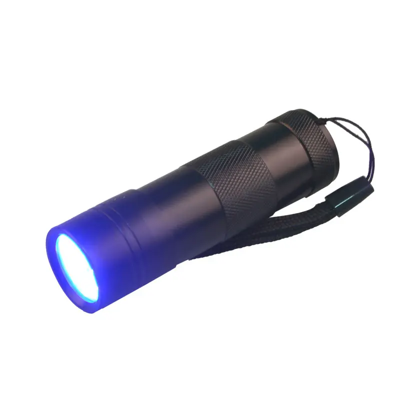 Portable Hight Power 12UV 365nm 395nm LED Torch Light Aluminum Waterproof Flashlight For Pet Urine Amber Detector