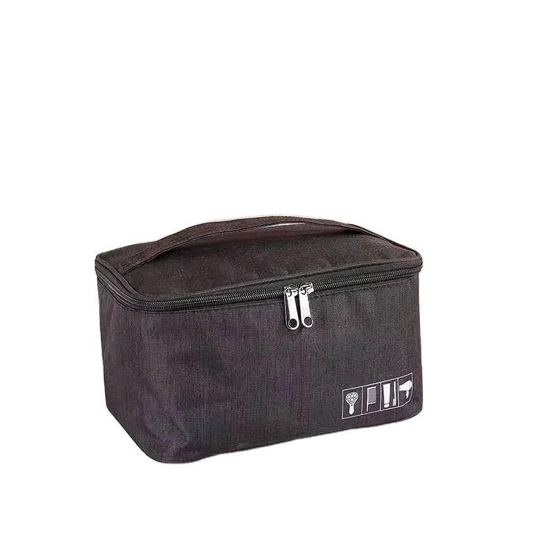 

Beauty Trolly Black Makeup Light Case Trolley Box Vanity In Leather Red 2Layer Gold Hairdressing Color Custom Logo Cosmetic Bag, Colors