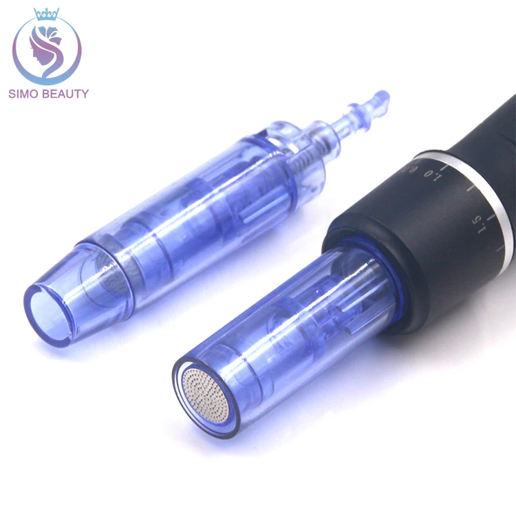

High Quality Derma Roller 0.5mm Microneedle Derma Roller Skin Care Set Dermapen Cartridge, Transparent blue
