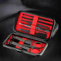 

Portable Travel Grooming Kit 10 Piece Manicure Set for Women Men Nail Clippers Stainless Steel Pedicure Kit