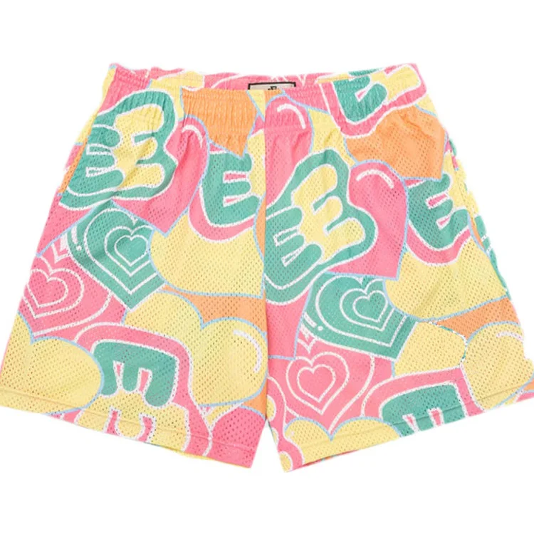 

Custom Design Double Layer Mesh Shorts Summer Fully Sublimation Custom Blank Short Men Mesh Shorts