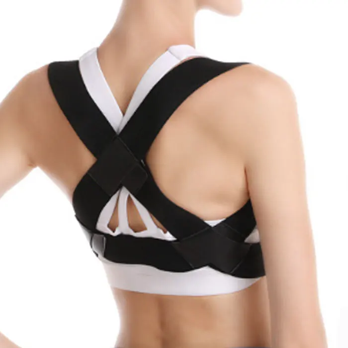 

Breathable Humpback Prevention Comfortable Back Posture Corrector, Black ,pink