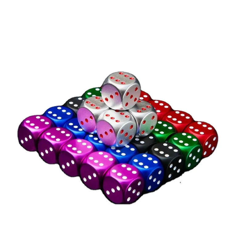 

Factory wholesale bulk metal dice 6 Sided Custom Metal Dice Set, Customized color