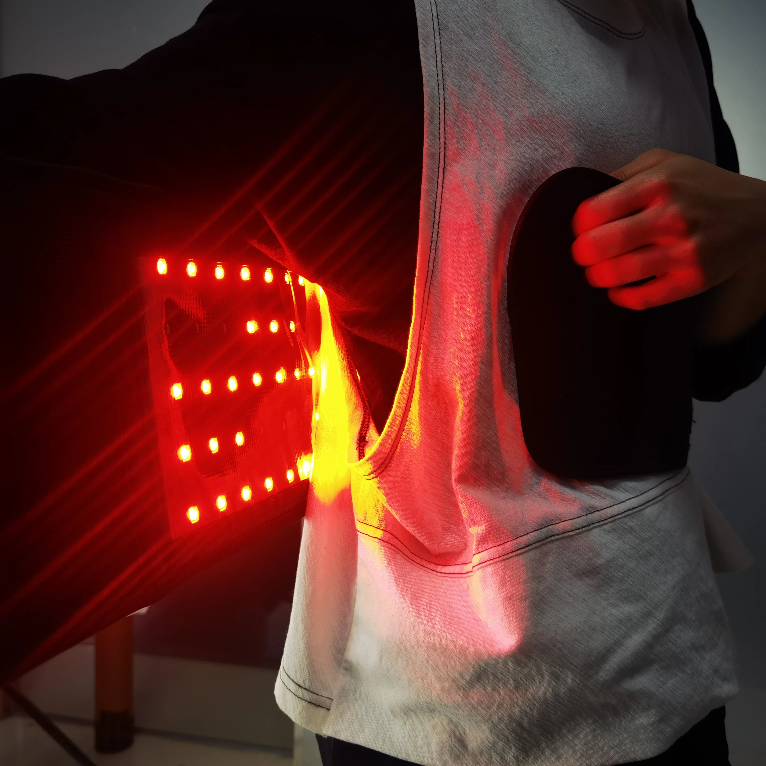 

Red led light physiotherapy belt mega belt Red light therapy SPA For weight loss and fat reduction, Black / blue / customized color